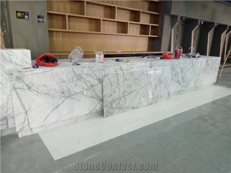 Iran Carrara White Marble Polished Floor Tiles