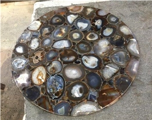 Purple Agate Semiprecious Stone  Solid Surface Table Tops