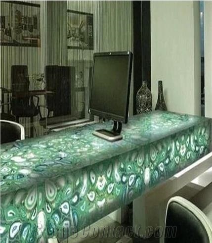 Red Agate Semiprecious Stone  Solid Surface Table Tops