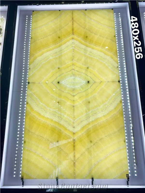 Yellow Onyx Polished Big Slabs & Wall Cladding