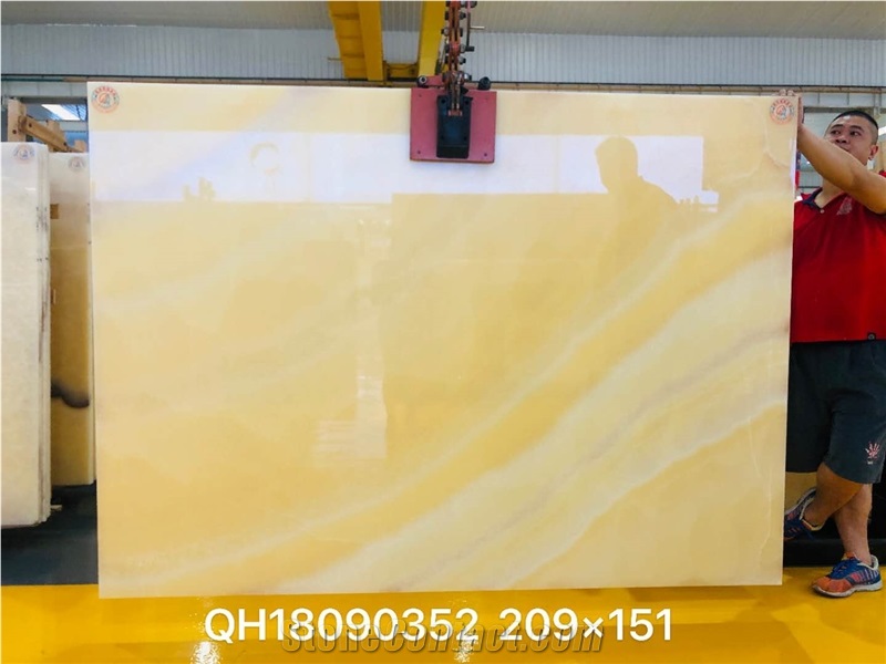 Yellow Onyx Polished Big Slabs & Wall Cladding