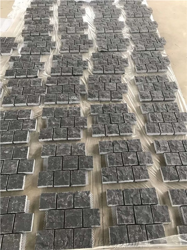 Zhangpu Black Basalt Split Meshwork Floor Tiles