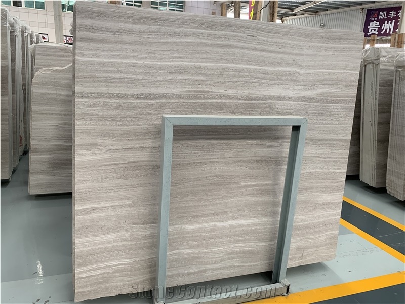 White Wooden Marble Cheap Slabs