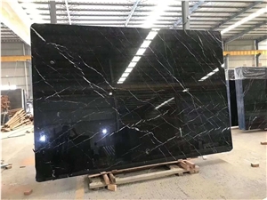 China Black Negro Marquina Mosa Marble Slab Tile