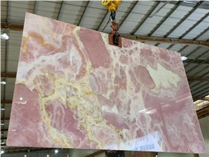 Pink Onyx Polished Slabs & Tiles