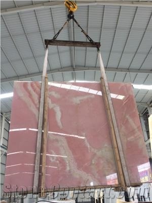 Pink Onyx Polished Slabs & Tiles