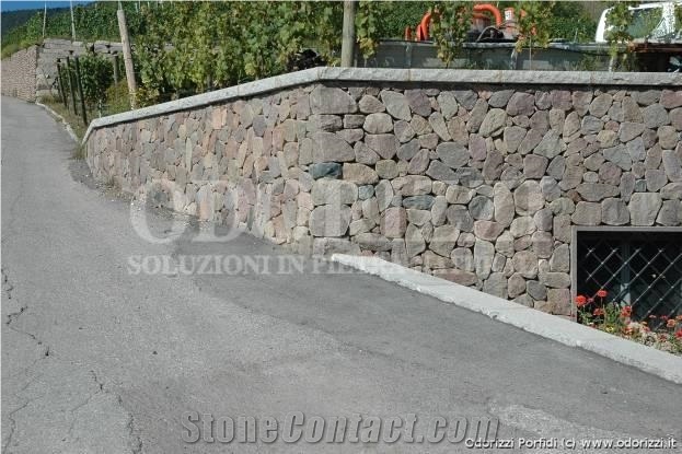 Premium Ciottoli - Machined Porphyry Boulders for Dry Walls, Masonry