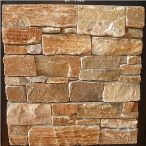 Autumn Slate Stone Veneer,Honey Gold Slate Panel