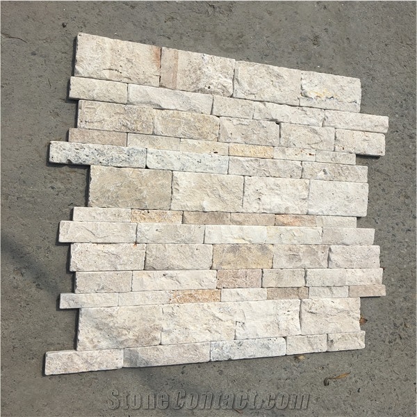 Beige Limestone Crazy Stone for Wall Cladding