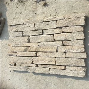 Beige Loose Stone Wall Bricks Panel Cladding