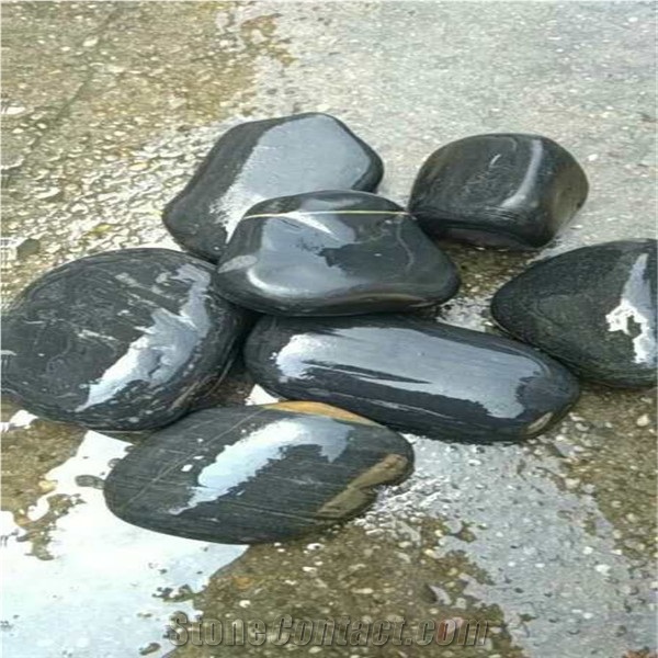 Black Polished Pebble Stone,Decorative Cobbles