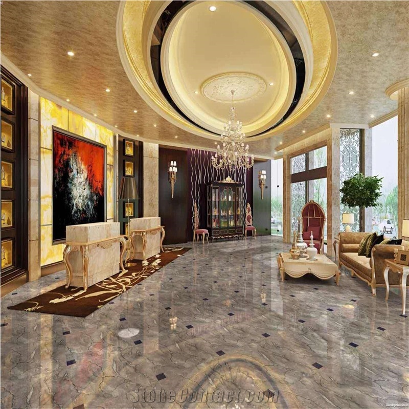 Cheap Chinese Polished Brown Marble Hotel Projects