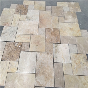 French Pattern Beige Travertine Pavers for Pool
