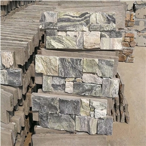 Green Slate Stacked Stone Wall Panels Claddings