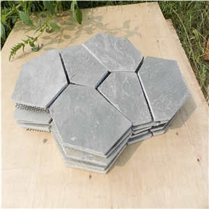Grey Slate Crazy Flagstone Mat Mesh Tiles