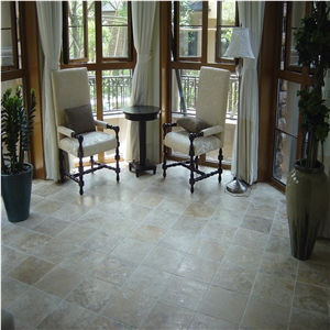 Honed Floor Tile Tumbled French Pattern