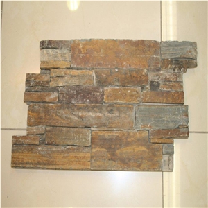 Multicolour Slate Wall Stone Panel with Cement