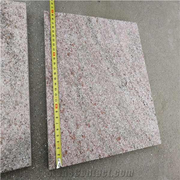 Pink Quartzite Stone Flamed Tiles,Flooring Pavers