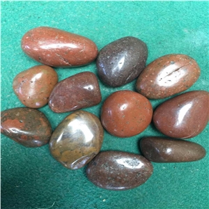 Red Colour Pebble Stone, Washed Pebbles