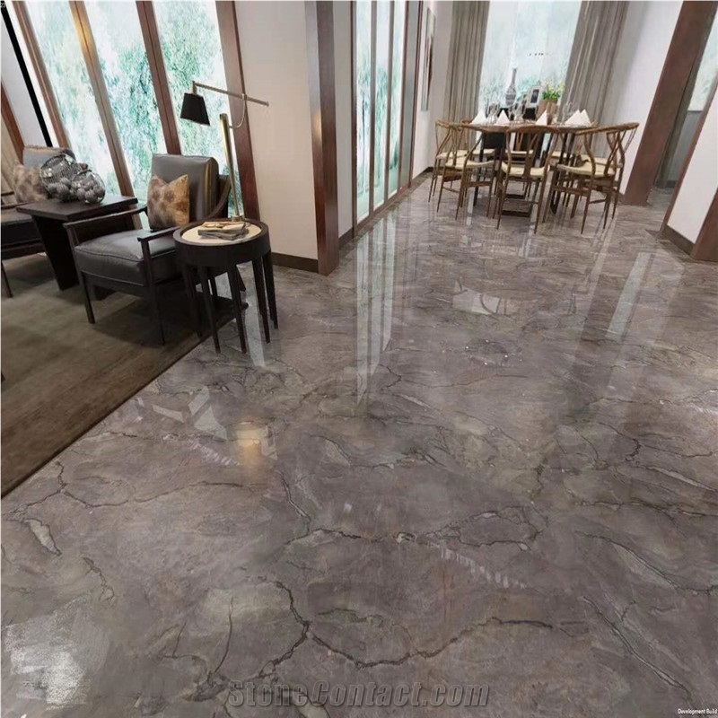 Sao Paulo Grey Marble Interior Project Floor Tiles