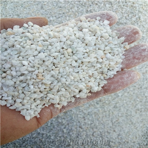 White Colour Pebble Stone, Washed Pebbles, Garden