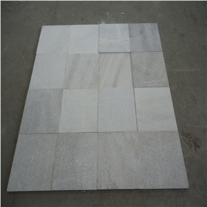 White Quartzite Pool Coping Flamed Tiles,L Shape