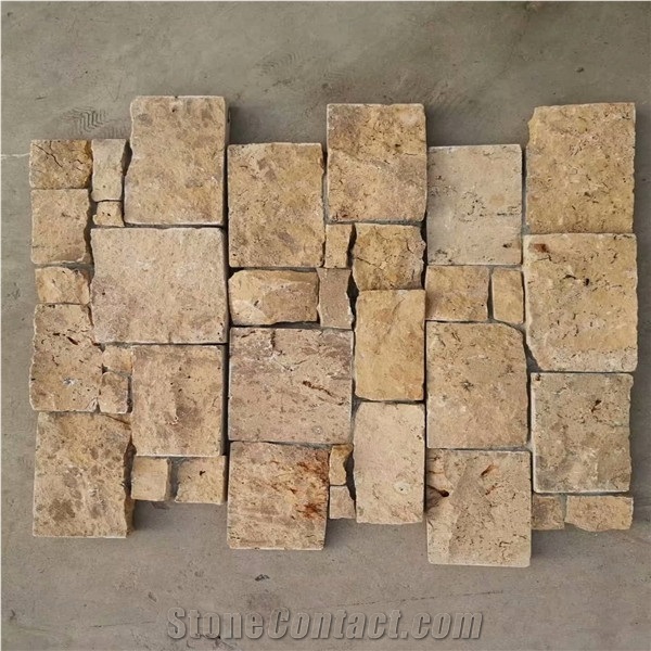 Yellow Limestone Ledger Panel Tile