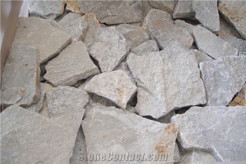 Grey Limestone Random Crazy Loose Wall Cladding