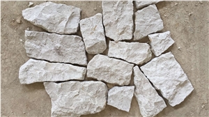 White Limestone Random Crazy Loose Wall Cladding