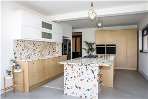 Marble Chips Cement Terrazzo Wall Tiles Covering