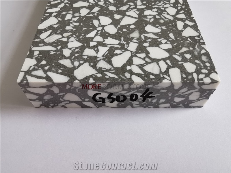 Terrazzo Natural White Stone Chips Sample Tile