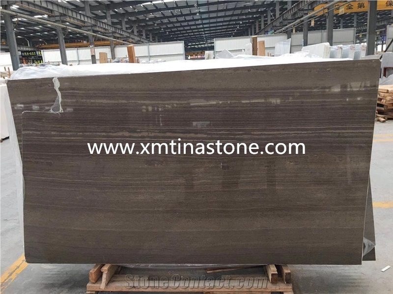 Coffee Wooden Marble Tiles Slabs Wall Cladding