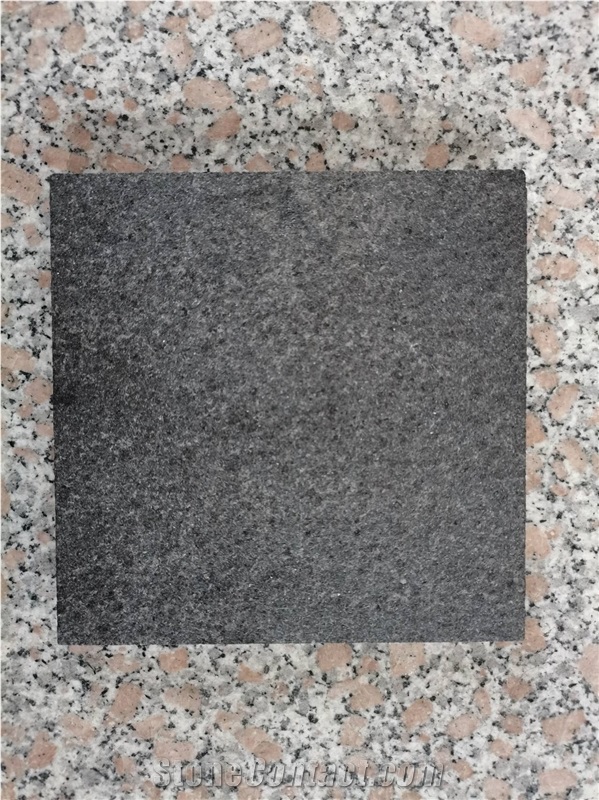 Shanxi Black Granite Flamed Paver Cobble