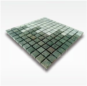 Green Sukabumi Stone Mosaic Tile - 2,5x2,5cm - Wet