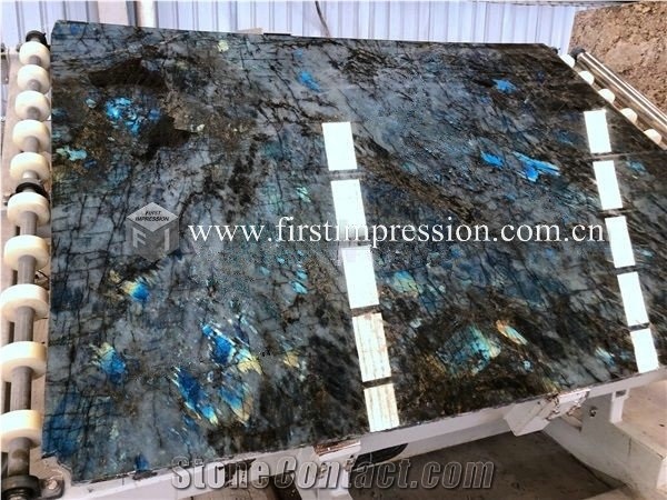 Lemurian Labradorite Blue Granite Tiles Slabs