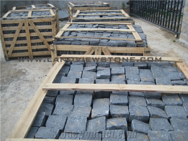 Blue Stone Cobblestone, Black Basalt Cube Stone
