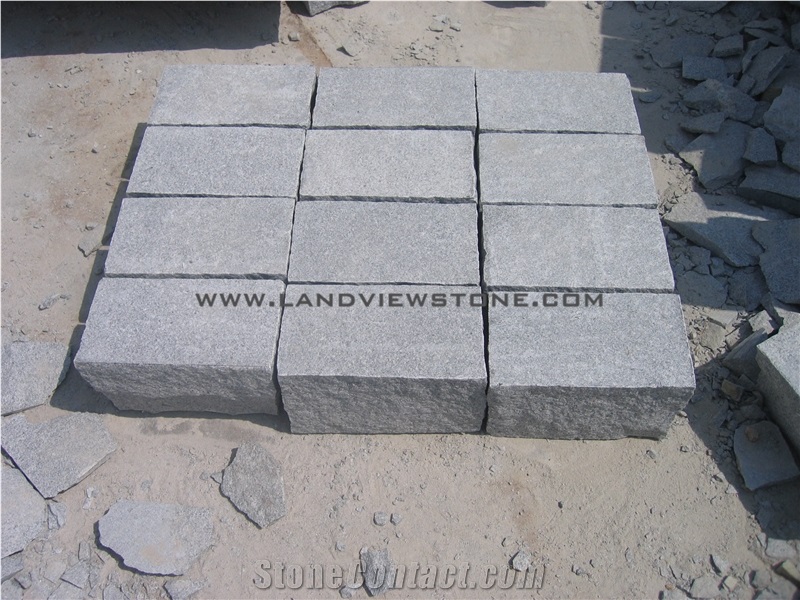 G633 Chinese Grey Granite Paver Tiles Cobblestone