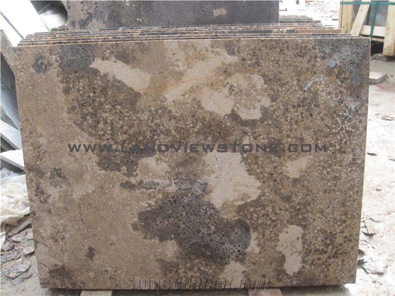 King Gold Brown Marble Brown Beach Marble Tile