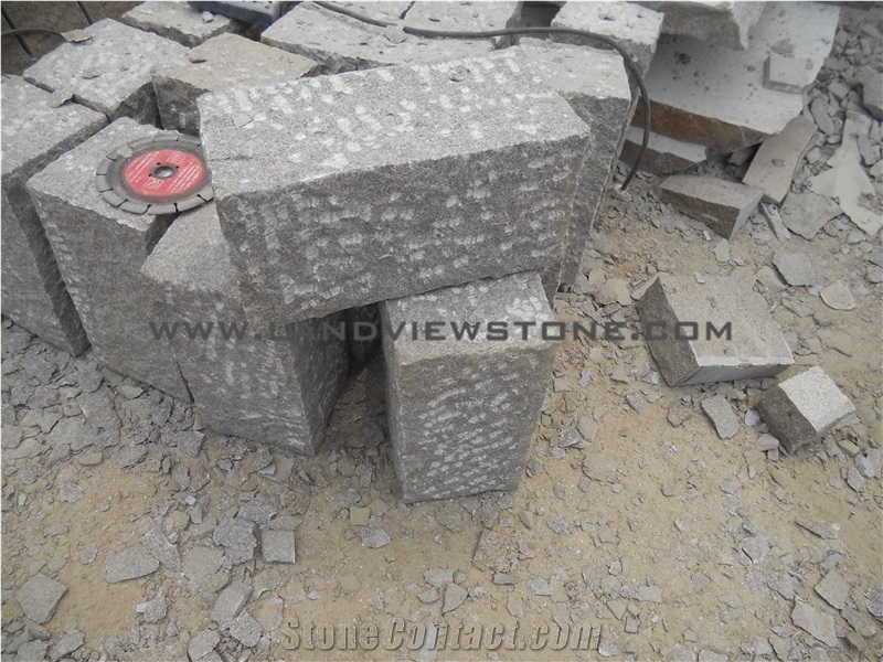 Red Granite G354 Paving Cube Stone Split