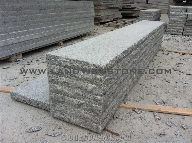 White Grey Granite Treads Steps Good Quality