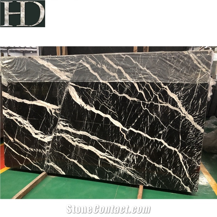 Chinese Black Marble New Nero Marquina Bookmatch