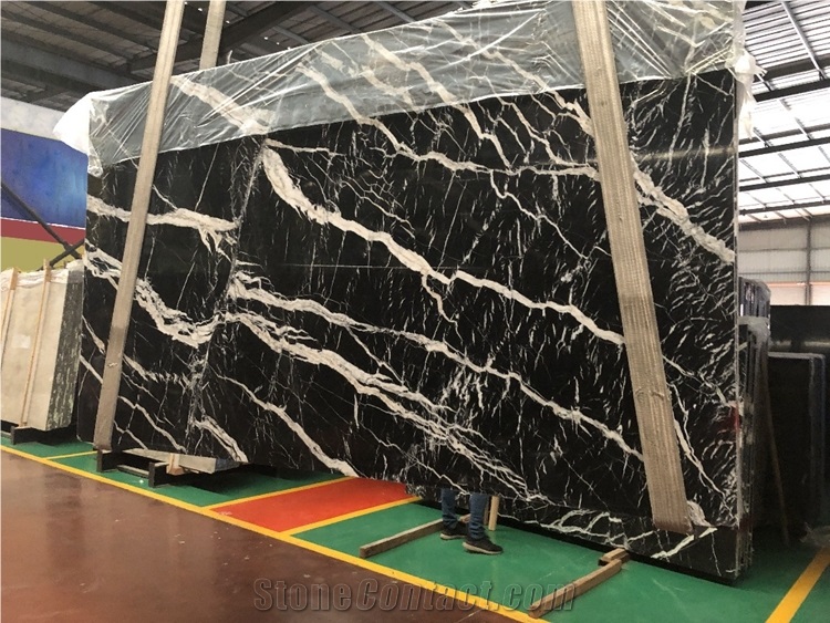 Chinese Black Marble New Nero Marquina Bookmatch