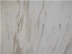 Chinese White Marble with Gold Veins Volakas Slab