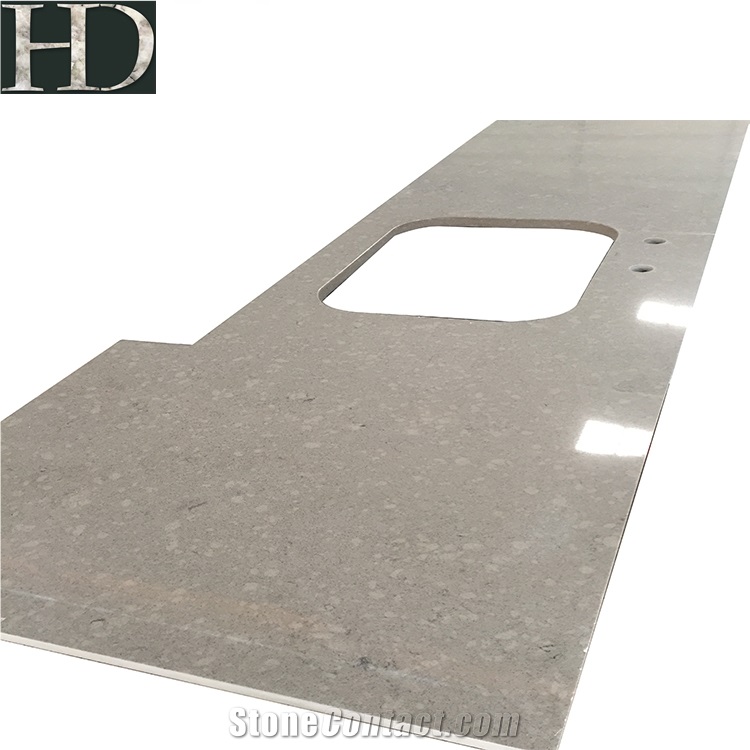 Grey Artificial Quartz Stone Countertops