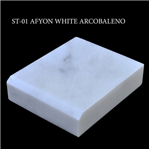 Afyon White Arcobaleno Marble Stair