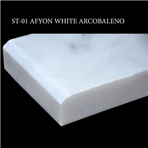 Afyon White Arcobaleno Marble Stair