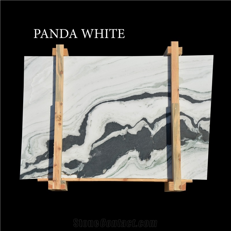 Panda White, Black and White Marble Slabs