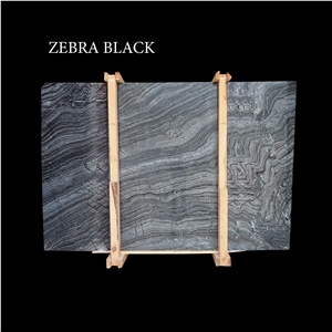 Zebra Black Marble Slabs