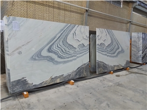 Grey River Wave Bookmatch Marble Slabs