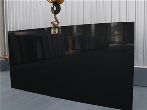 Black Quartz Slab Engineered Solid Surface Slab